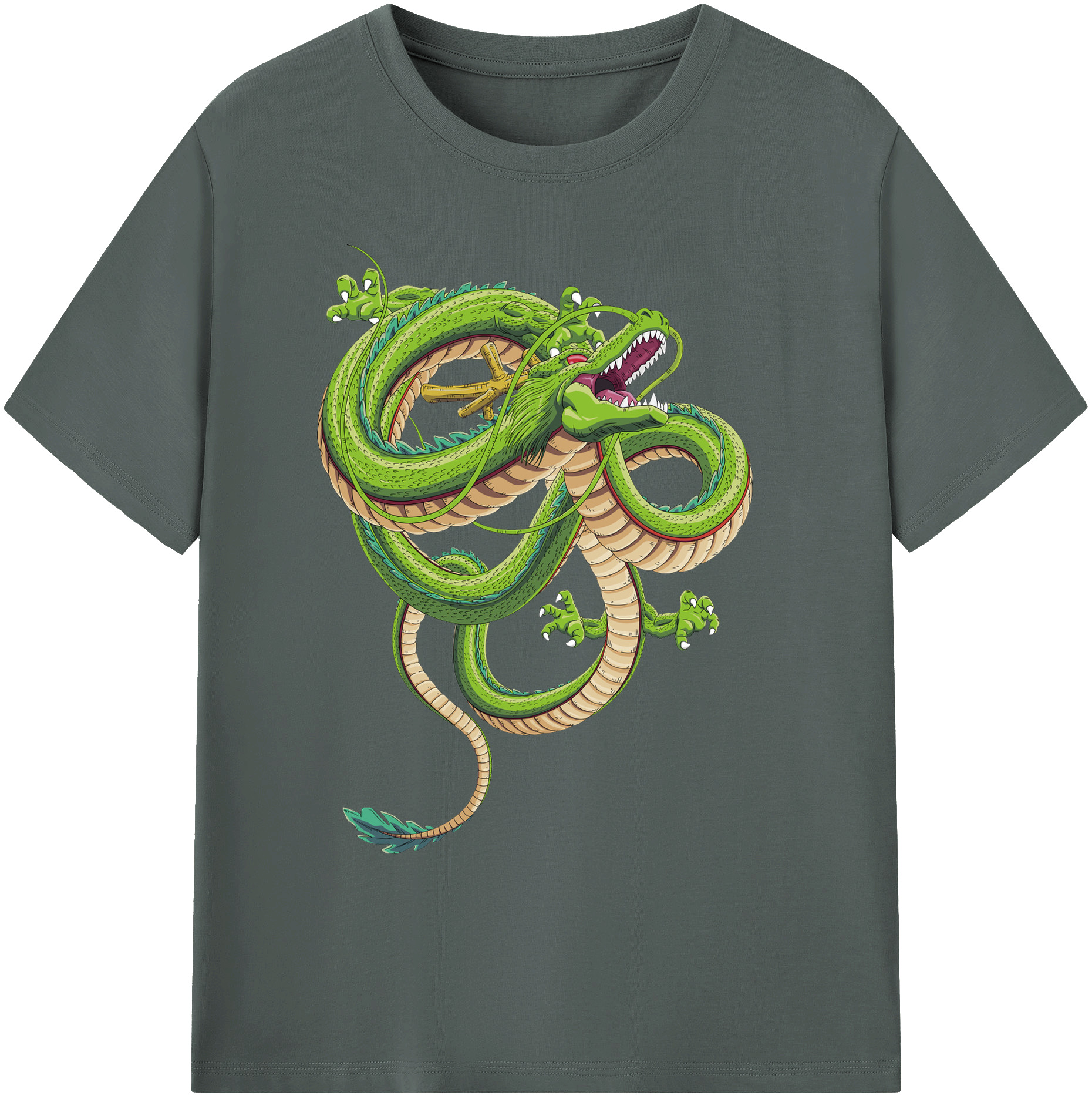 （画像用） ドラゴンボール 神龍 シェンロン DRAGON BALL Shenron 綿100％ メンズ半袖Tシャツ｜肌触りやわらか＆通気性